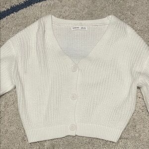 SHEIN Cream Button-Up Cardigan